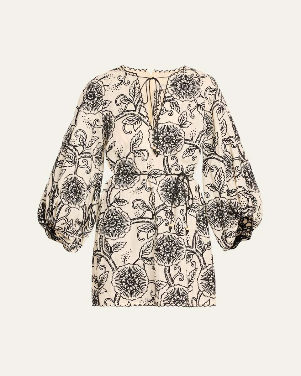 Tallow Embroidered Mini Dress